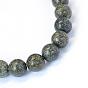 Natural Serpentine/Green Lace Stone Round Bead Strands