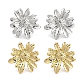 Fleur 304 boucles d'oreilles en acier inoxydable pour femmes