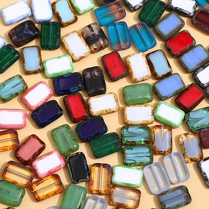 Czech Glass Beads, Rectangle