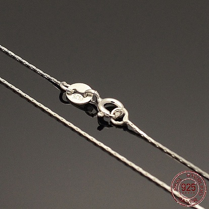 925 colliers de chaîne coreana en argent sterling, à ressort fermoirs à anneaux, 16 pouce