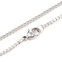 Ion Plating(IP) 304 Stainless Steel Curb Chain Twist Chain Necklace, with Lobster Claw Clasps