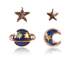 Fashionable and Elegant Starry Sky Oil Drop Earrings - Delicate and Versatile.