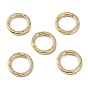 Eco-Friendly Brass Micro Pave Clear Cubic Zirconia Twister Clasps, Ring