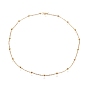 304 acier inoxydable colliers de chaînes du câble, avec des perles rondes et fermoirs pince de homard