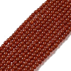 Cordes de perles de calcédoine naturelles, ronde