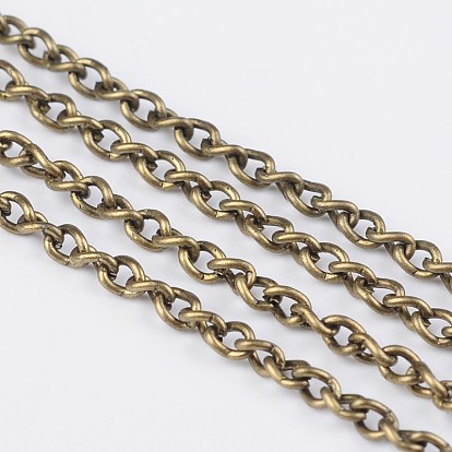 Iron Side Twisted Chains, with Spool, Twist Oval, Unwelded, Curb Chains