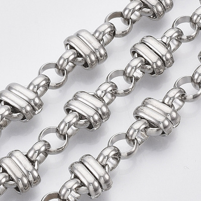 304 cadenas de eslabones de acero inoxidable, con carrete, sin soldar