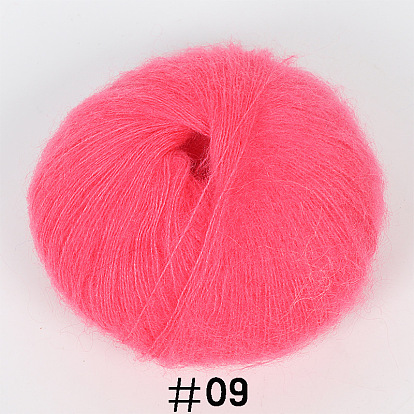 25g fil à tricoter en laine angora mohair, pour châle écharpe poupée crochet fournitures
