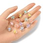 30pcs 6 couleurs perles acryliques transparentes, Perle en bourrelet, fleur