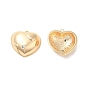 Brass & Cubic Zirconia Pendants,Real, Heart Charm