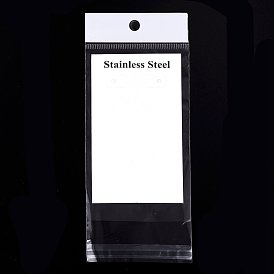 Rectangle Cellophane Bags, with Earring Display Card