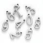 201 Stainless Steel Charms, Number