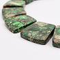Towanite and Imperial Jasper Graduated Beads Strands, Dyed, Trapezoid