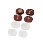 Gemstone Engraved Tarot Symbol Pattern Oval Stone Set, Pocket Palm Stone for Reiki Balancing, Home Display Decorations