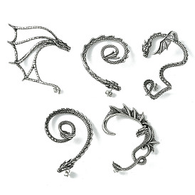 316 Surgical Stainless Steel Cuff Earrings, Dragon