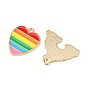 Kit de bricolaje para hacer pulseras del orgullo del color del arcoíris, incluyendo piedras preciosas de imitación y cuentas acrílicas de letras y expresiones, colgantes de la aleación del esmalte del corazón