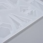 Moldes de silicona con forma de geometría, para pendientes de bricolaje, collar colgante joyería molde de fundición de resina de silicona