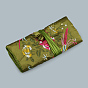 Прямоугольные шелковые пакеты на молнии в стиле ретро, сумки для хранения ювелирных изделий с вышивкой и цветами с веревкой на шнурке