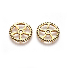 Tibetan Style Alloy Gear Pendants, Steampunk Charms, Cadmium Free & Lead Free, 18x2mm, Hole: 2mm