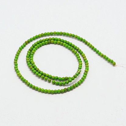 Dyed Synthetical Turquoise Round Bead Strand