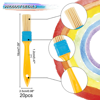 Pandahall elite нейлоновая кисть для масляного лака, с пластиковой ручкой