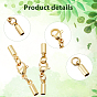 PandaHall Elite 24Pcs 4 Colors Brass Lobster Claw Clasps, with Cord Ends, Long-Lasting Plated