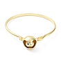 Rack Plating Brass Round Link Bangle for Women, Cadmium Free & Lead Free