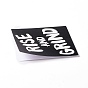 61Pcs Inspirational Waterproof Self Adhesive Paper Stickers, for Suitcase, Skateboard, Refrigerator, Helmet, Mobile Phone Shell, Black