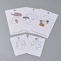 Cardboard Jewelry Display Cards, for Hanging Earring & Necklace Display, Rectangle, Women Pattern
