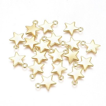 Electroplated Alloy Charms, Long-Lasting Plated, Star