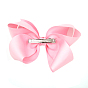 Grosgrain Bowknot Alligator Hair Clips, with Iron Alligator Clips
