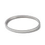 3Pcs 3 Color 304 Stainless Steel Grooved Bangles Set, Heart with Word Forever Love