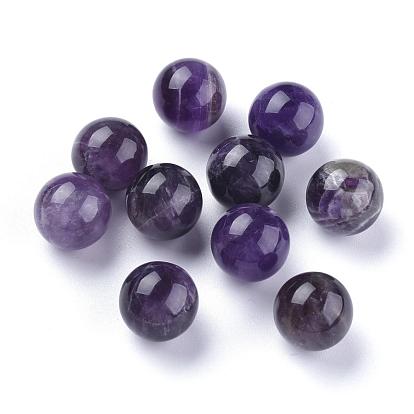 Améthyste perles naturelles, sphère de pierres précieuses, pas de trous / non percés, ronde