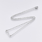 201 Stainless Steel Pendant Necklaces, with Cable Chains, Mountain