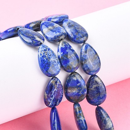 Lapis-lazuli, brins de perles naturels , larme