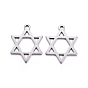 201 Stainless Steel Pendants, Cut-Out, for Jewish, Star of David