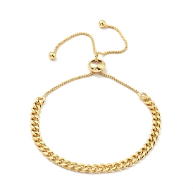 Brass Cable Chains Slider Bracelet for Women, Cadmium Free & Nickel Free & Lead Free