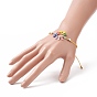 Bracelet de perles de tournesol tressées en graines de verre, bracelet réglable en nylon pour femme