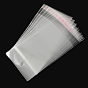 OPP Cellophane Bags, Rectangle, 12x6cm, Hole: 8mm, Unilateral thickness: 0.035mm, Inner measure: 7x6cm