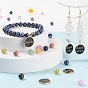 Kits de fabrication de bijoux de bracelets de pierre de naissance de bricolage, y compris des pierres précieuses, 304 bélières en tube d'acier inoxydable et pendentifs en émail d'alliage de constellation