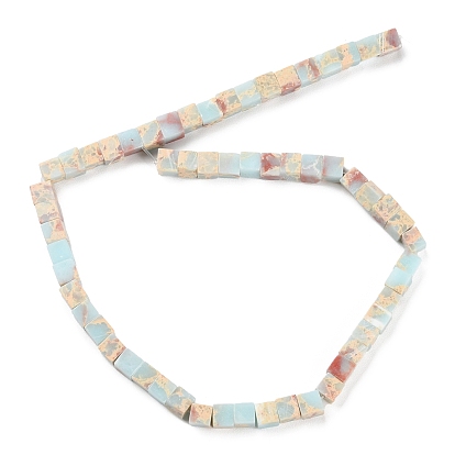 Synthetic Imperial Jasper Beads Strands, Square