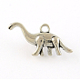 Tibetan Style Alloy Pendants, Dinosaur, Cadmium Free & Lead Free, 13x27x4mm, Hole: 2mm, about 645pcs/1000g