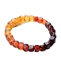Bracelets extensibles en ambre naturel cube pour femmes