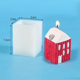 Снежный домик своими руками силиконовые формы для свечей, для изготовления ароматических свечей, Новогодняя тема