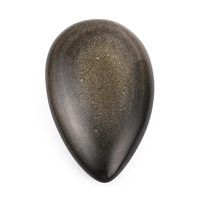 Natural Golden Sheen Obsidian Beads, Teardrop