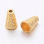 Tibetan Style Alloy Bead Cone, Lead Free & Cadmium Free, 7mm wide, 10mm long, hole: 2mm