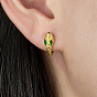 Forme de serpent 925 boucles d'oreilles en argent sterling avec micro pavé de zircone cubique