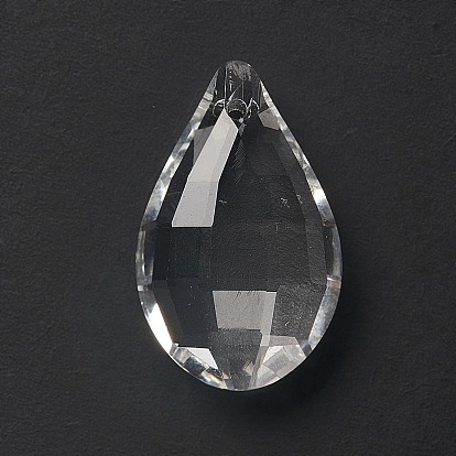 Pendentifs en verre transparent, pour pendentifs suspendus en cristal lustre, facette, larme