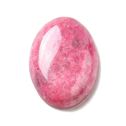Natural Calcite Cabochons, Dyed, Oval