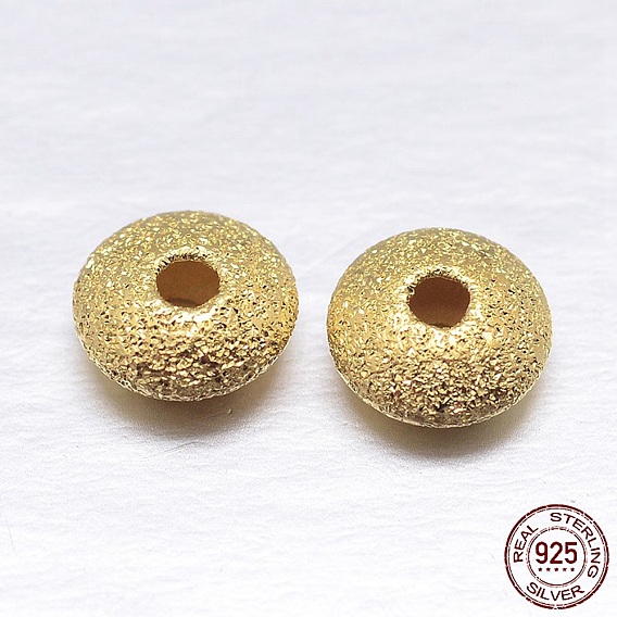 Real 18K Gold Plated Saucer 925 Sterling Silver Stradust Spacer Beads